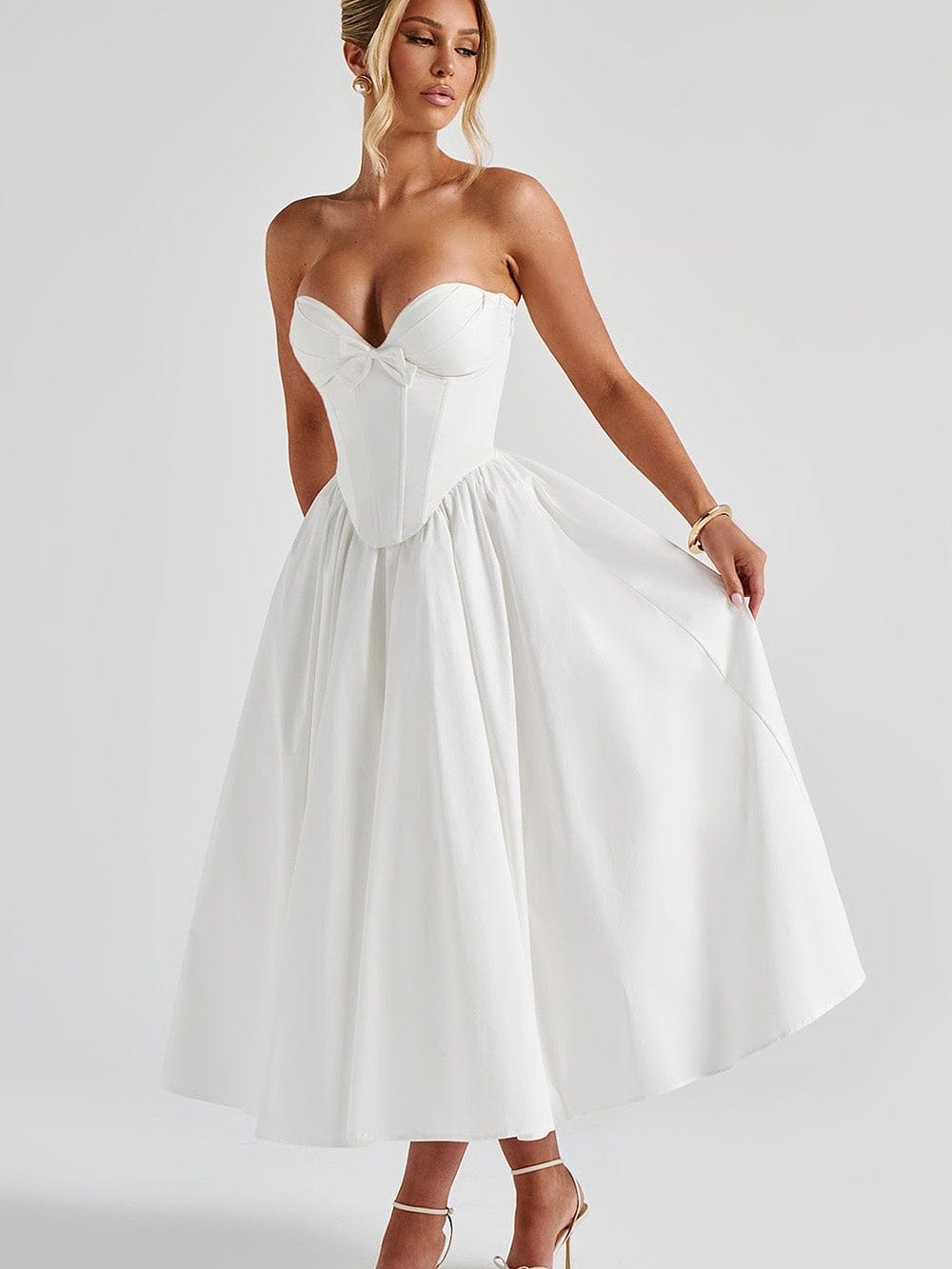 BABYBOO PRIM MIDI DRESS - IVORY - Picture 7 of 13